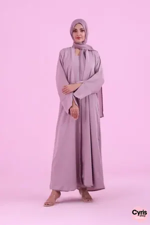 Basic Kimono Style Abaya - Nude Pink