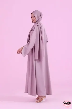 Basic Kimono Style Abaya - Nude Pink — view 2
