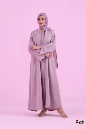 Basic Kimono Style Abaya - Nude Pink — view 5
