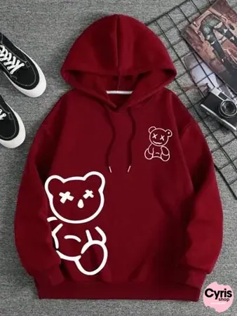 Bear Line Art Hoodie