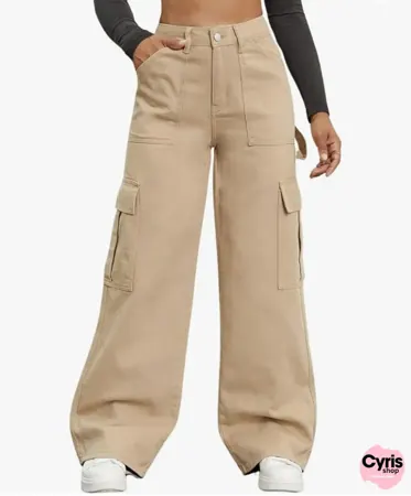 Beige Relaxed Fit Cargo — view 2