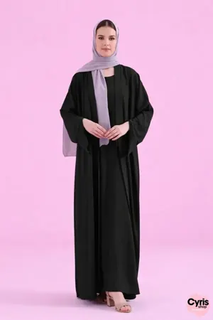 BLack Kimono Style Abaya