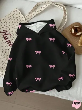 🖤 Black Bow Babe Hoodie