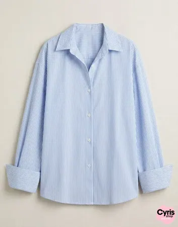 Blue stripped button-down shirt