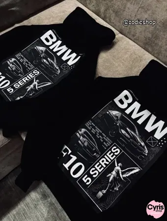 BMW 5 Series Graphic Hoodie – Black