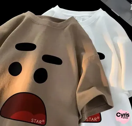 Brown- Cute Emoticon Tee