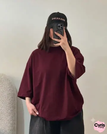 Burgundy oversized Tshirt