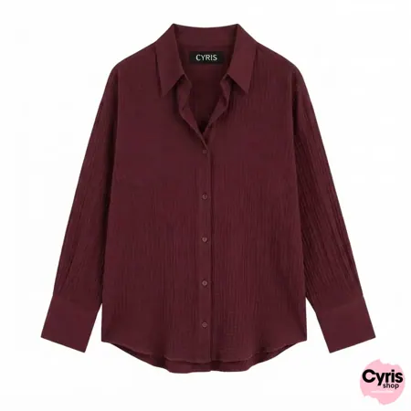 Burgundy Button-Down Shirt
