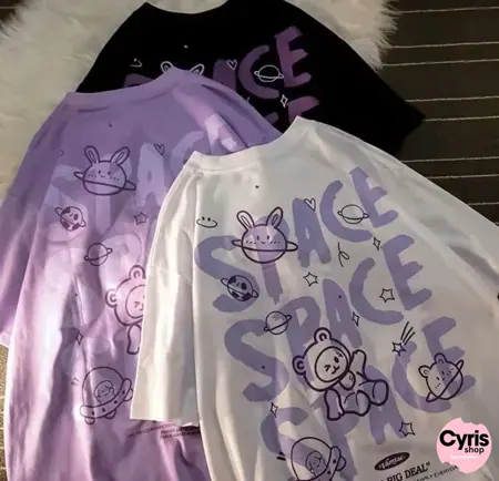 Cosmic Bear Graphic T-Shirt Dreamy & Fun