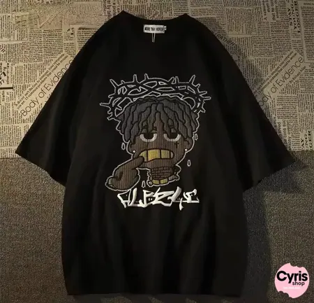 Crowned Drip Graphic Tee – Street Art Edition