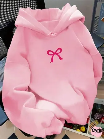Cute Pink Bow Hoodie