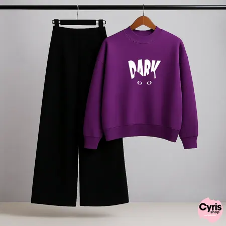 Dark Soul Purple Sweatshirt & Trouser Set
