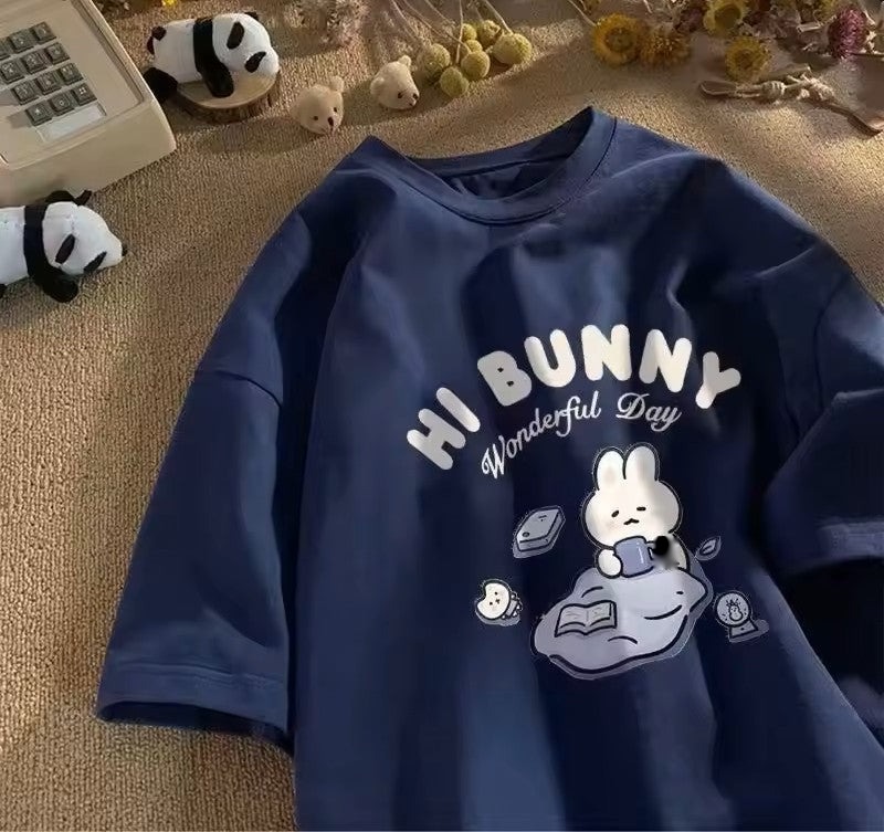 Hi Bunny Tee - Blue