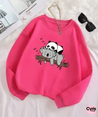 Hugging Pandas Hot Pink Sweatshirt