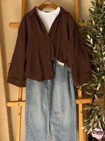 Chocolate Brown Button-Down Shirt 3-piece combo
