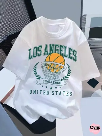 LA Slam Dunk Tee – Athletic Style White