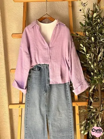 Lilac Button-Down Shirt 3-piece combo