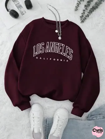 Los Angeles California Maroon Sweatshirt