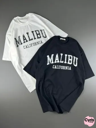 Malibu Vintage Vibe Tee Set – White, Olive, Navy & beige — view 3