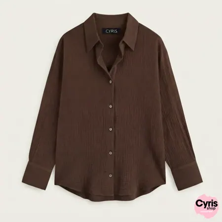 Dark Brown Button-down Shirt
