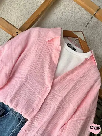 Baby Pink Button-Down Shirt 3-piece combo