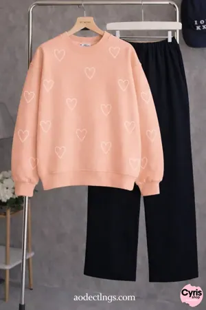 Plain Fleece Sweatshirt – Peach