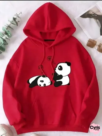 Red Panda Hoodie – Cozy Fleece Winter Hoodie for Men & Women