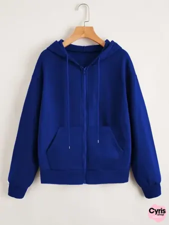 Royal Blue Zip-Up Hoodie — view 2