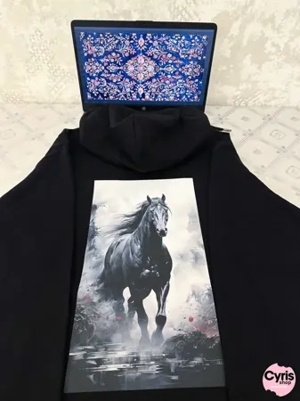 Running Wolf Art Hoodie