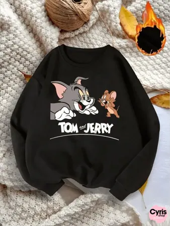 Tom & Jerry Classic Sweatshirt – Black