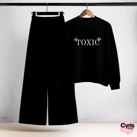 Toxic Energy Black Sweatshirt & Trouser Set