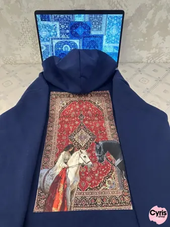 Traditional Persian Carpet Print Hoodie