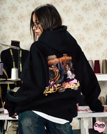 Urban Ride Graphic Hoodie – Black — view 1