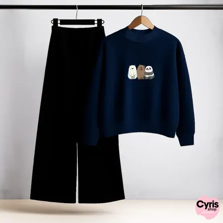 We Bear Bear Navy Sweatshirt & Trouser Set
