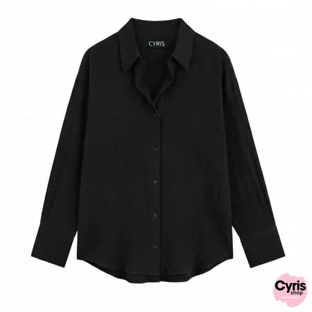 Black Button-Down Shirt
