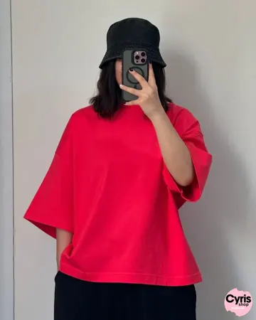 CYRIS Oversized Tee – Cherry Red