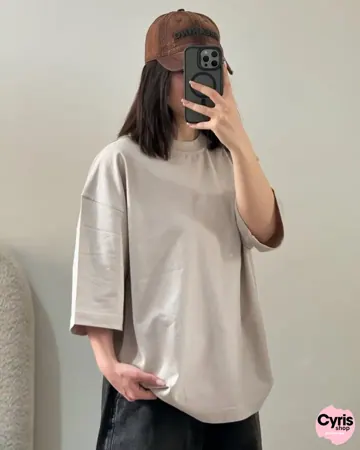 CYRIS Oversized Tee – Cream Beige