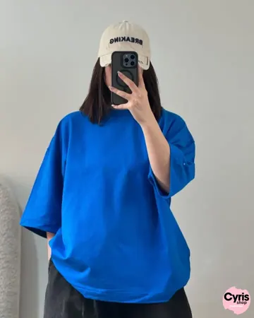 CYRIS Oversized Tee – Electric Blue