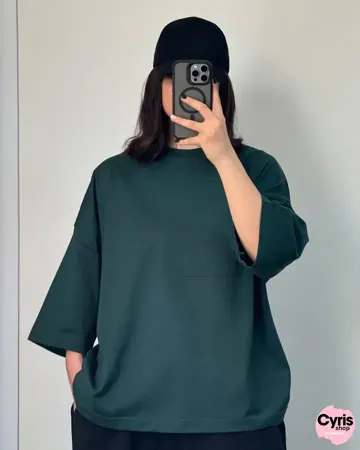 CYRIS Oversized Tee – Forest Green