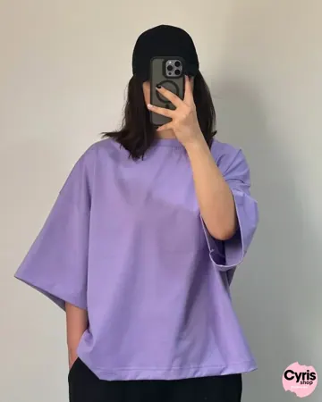 CYRIS Oversized Tee – Lavender Mist