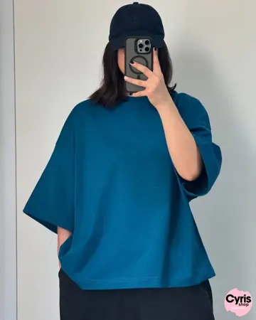 CYRIS Oversized Tee – Ocean Navy