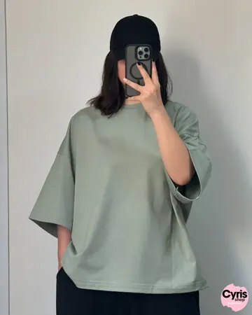 CYRIS Oversized Tee – Sage Green