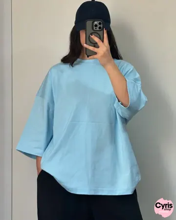 CYRIS Oversized Tee – Sky Blue