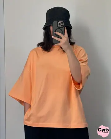 CYRIS Oversized Tee – Sunset Orange